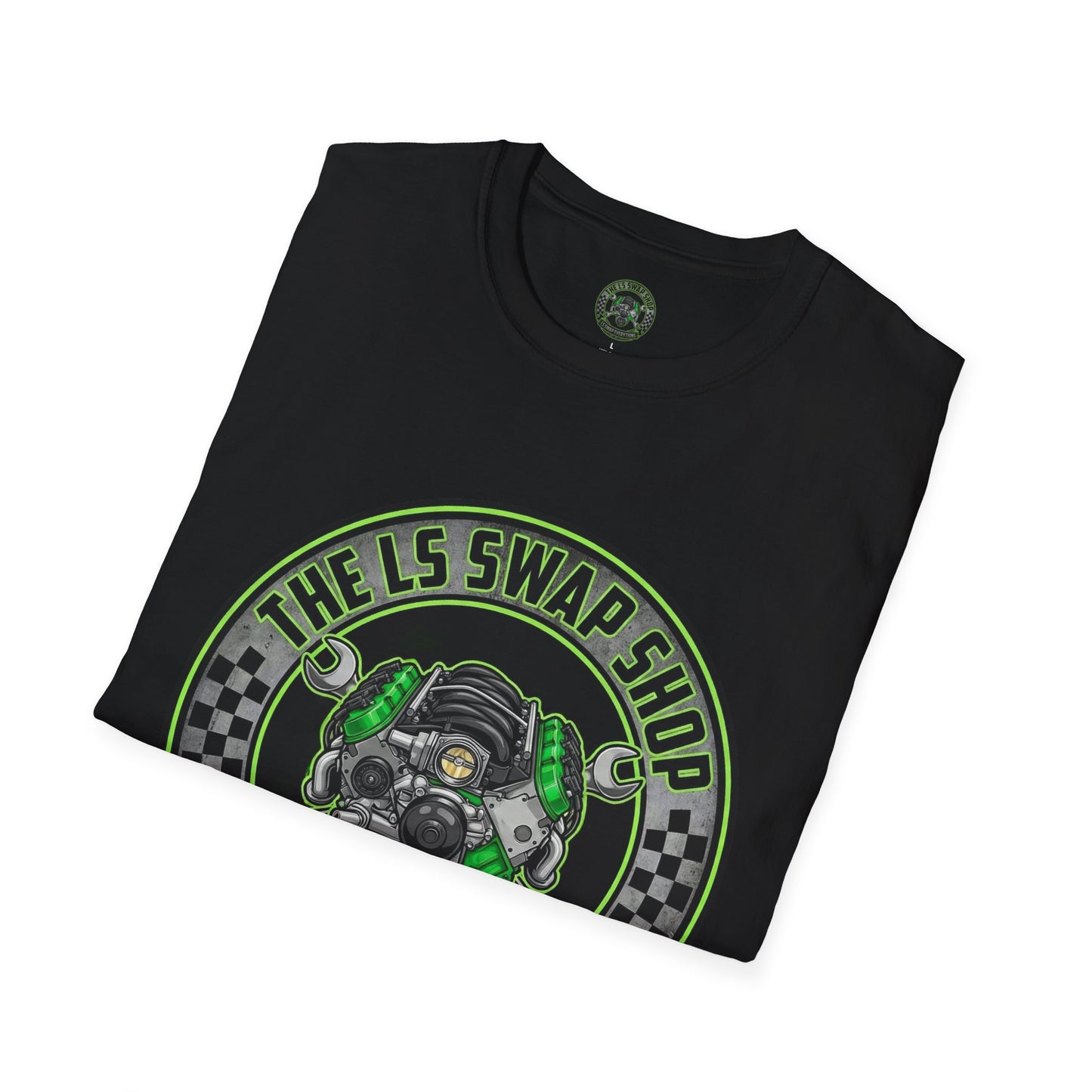 LS Swap Shop T-Shirt — "LS Swap Everything" Engine Logo Tee