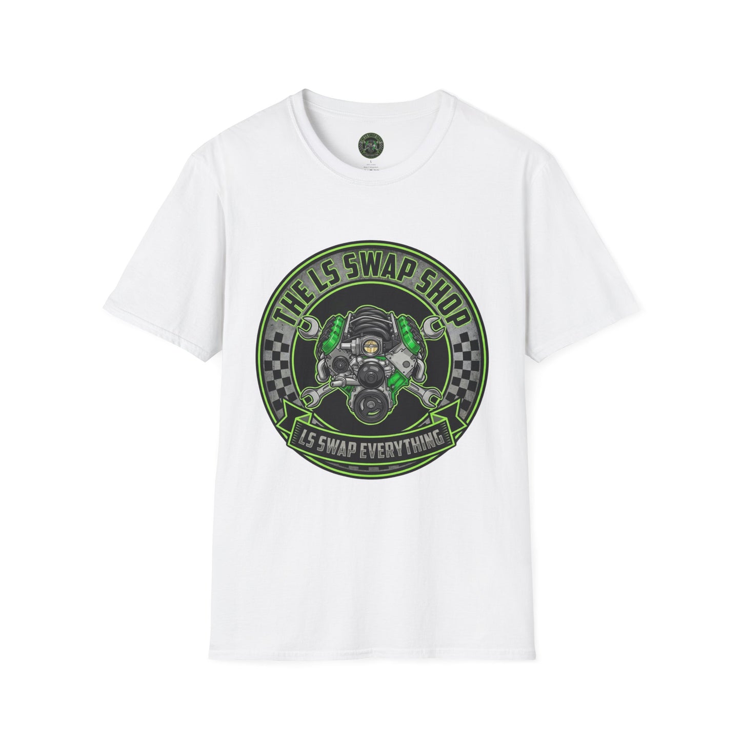 LS Swap Shop T-Shirt — "LS Swap Everything" Engine Logo Tee