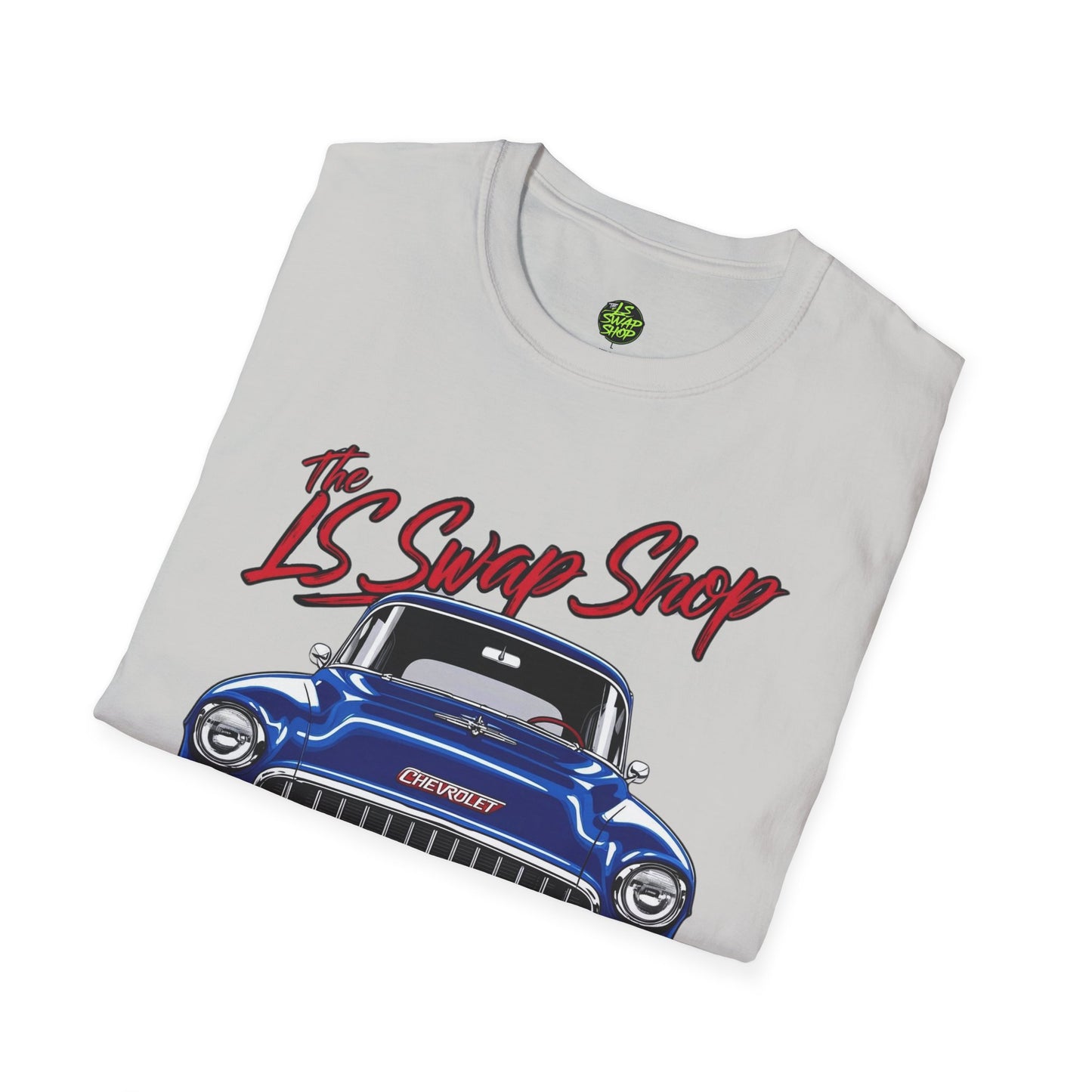 LS Swap Shop Tee – '55 Bel Air Front View Banner Edition