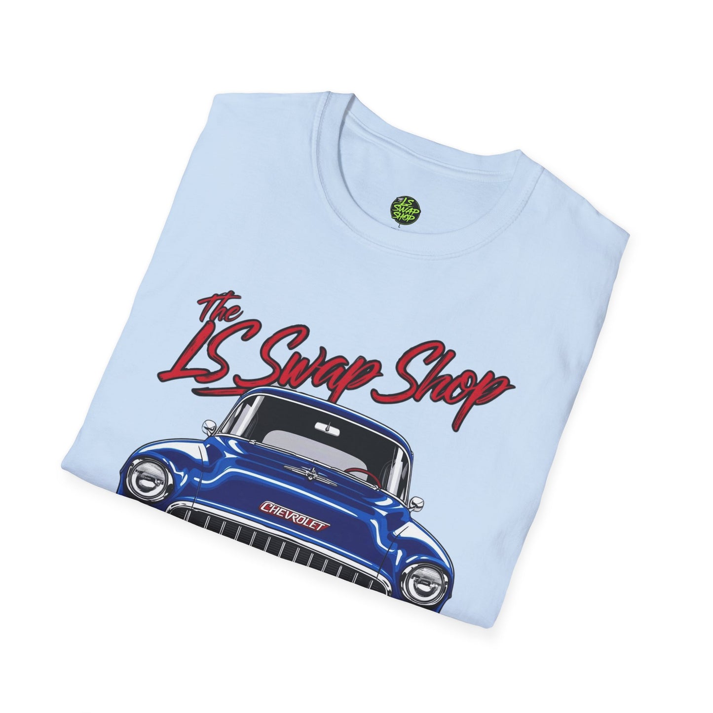 LS Swap Shop Tee – '55 Bel Air Front View Banner Edition