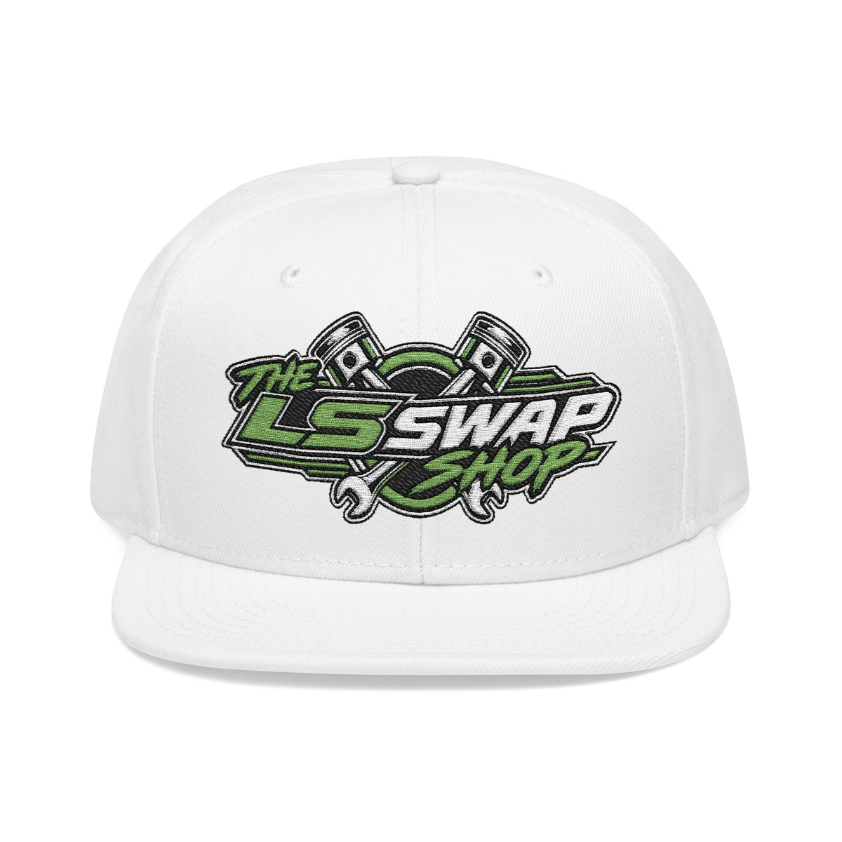 The LS Swap Shop – Signature Embroidered Snapback Hat 💚🏁