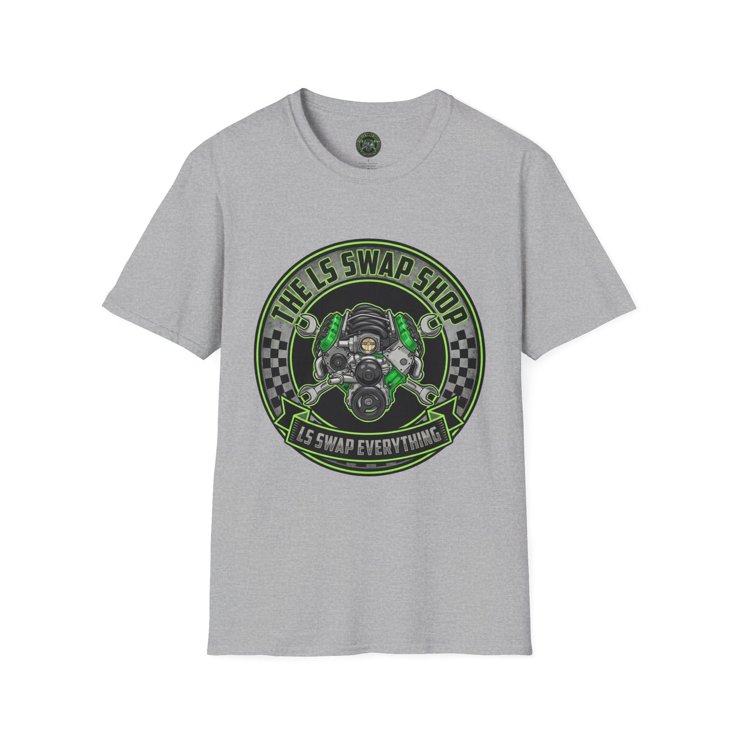 LS Swap Shop T-Shirt — "LS Swap Everything" Engine Logo Tee