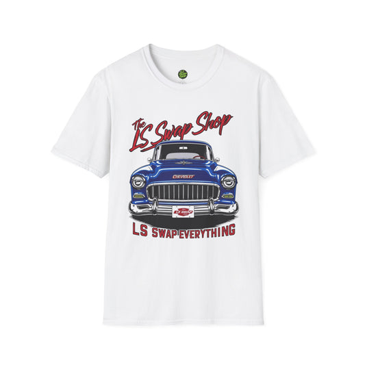 LS Swap Shop Tee – '55 Bel Air Front View Banner Edition
