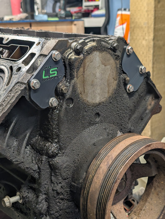 LS Water Pump Port Block-Off Plates – Storage & Cleaning (PLA+, Black w/ Neon Green Logo)